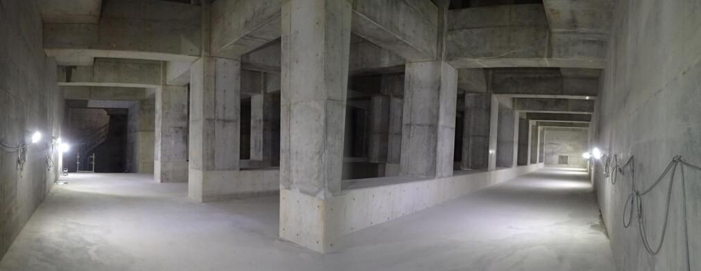 雨水調整池の地下の写真３