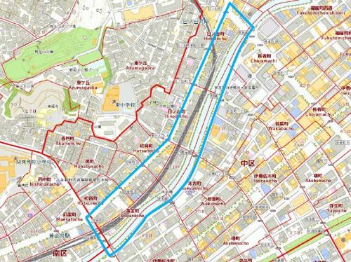 計画対象範囲図（初黄・日ノ出町地区）