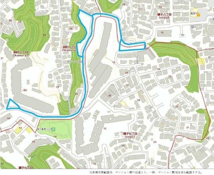 計画対象範囲図（磯子・岡村地区）
