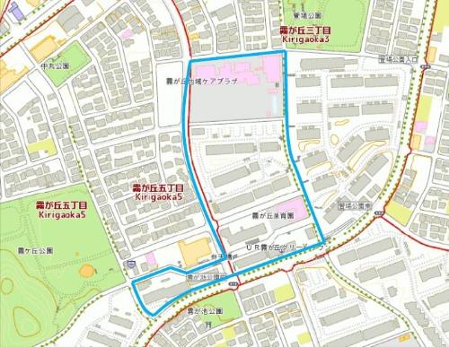 計画対象範囲図（霧の里地区）