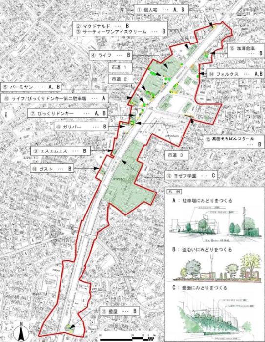 計画対象範囲図（北寺尾地区）
