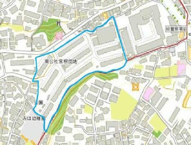 計画対象範囲図（三保町宮根地区）