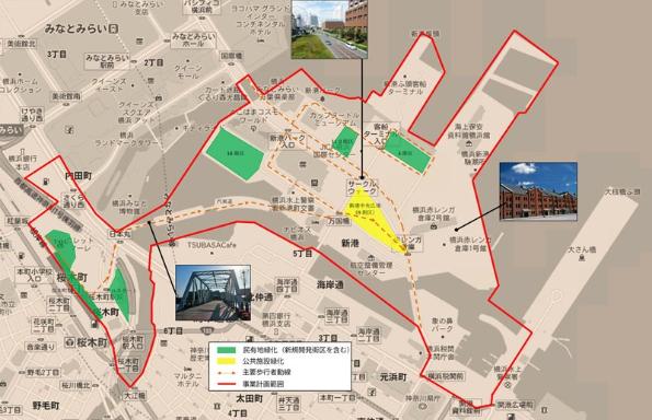 計画対象範囲図（みなとみらい２１新港地区）