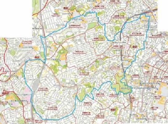 計画対象範囲図（六ッ川・永田地区）