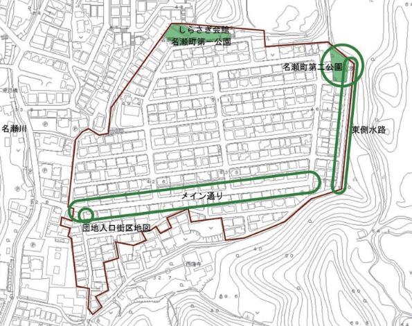 計画対象範囲図（名瀬たかの台地区）