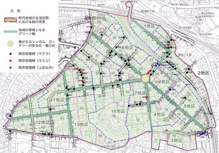 計画対象範囲図（錦が丘地区）