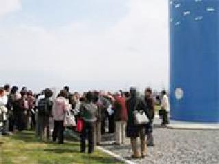 風力発電所見学の様子
