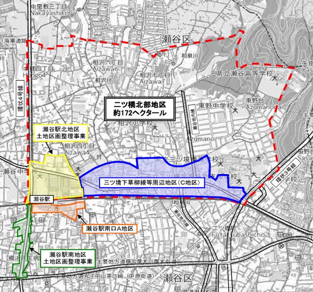 瀬谷駅周辺地区の位置図