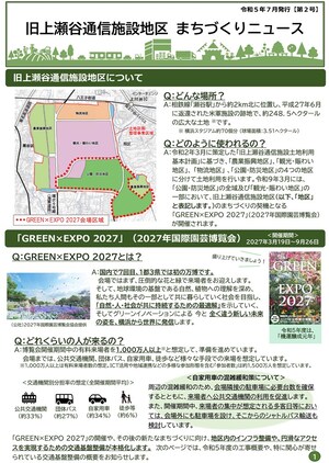 旧上瀬谷通信施設地区まちづくりニュース第２号