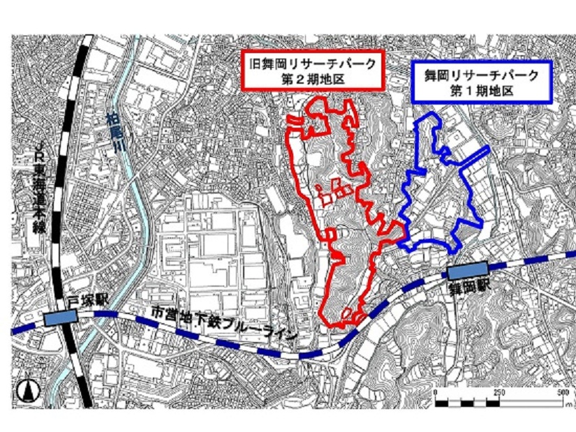 舞岡駅周辺の図