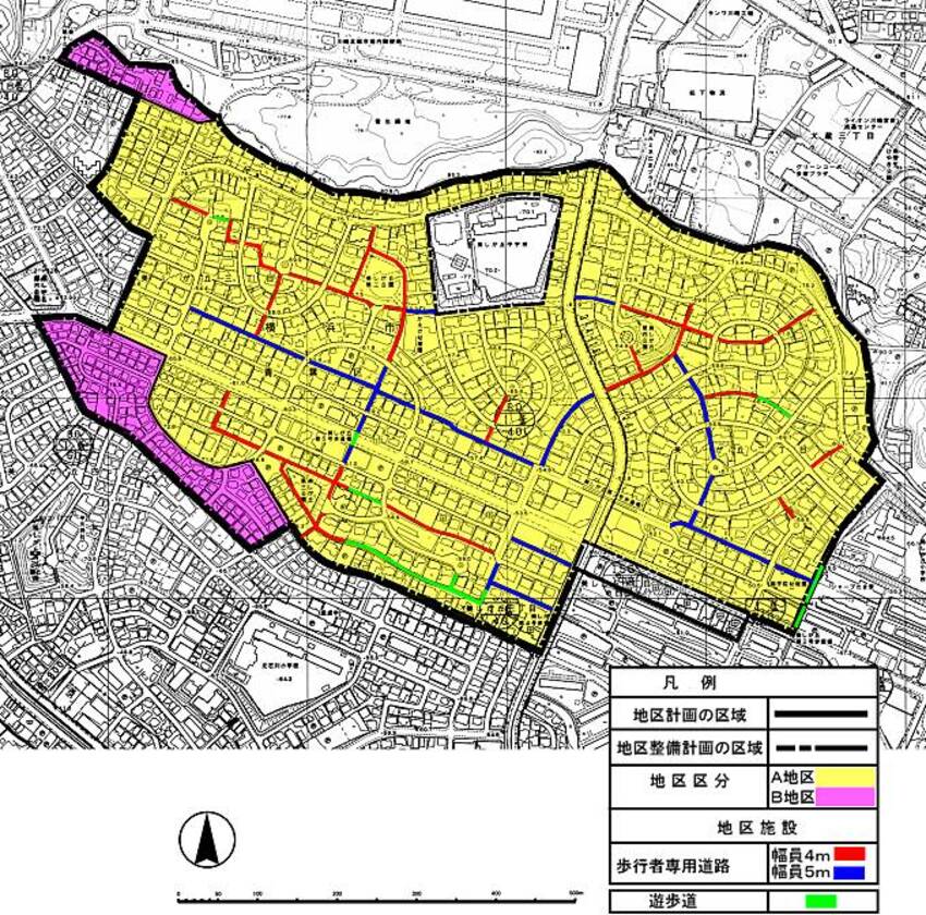 地区の区分・地区施設等