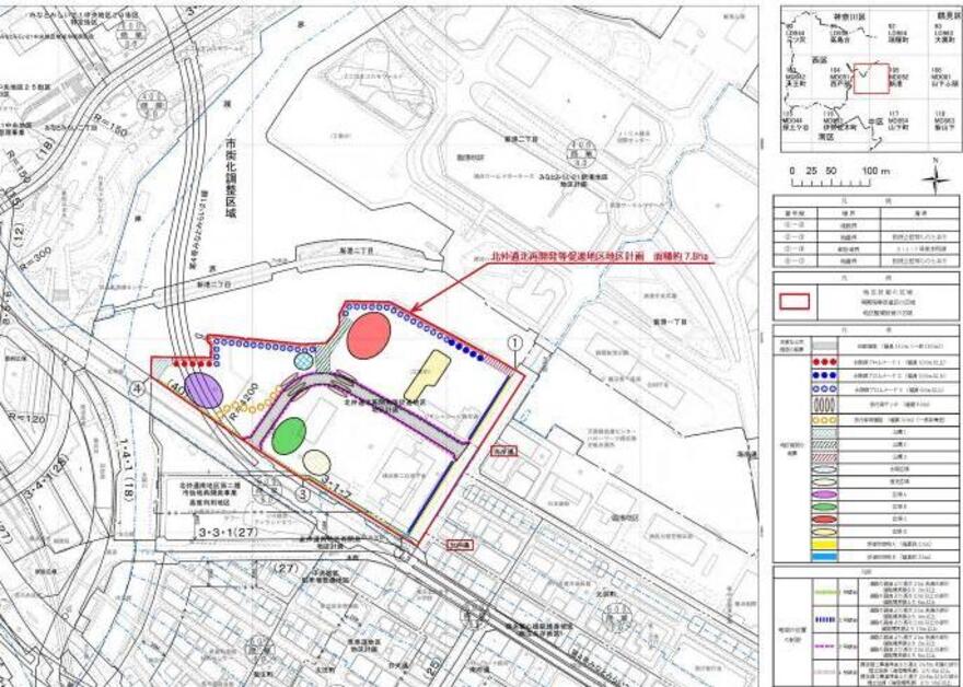 主要な公共施設・地区施設・壁面の位置の制限