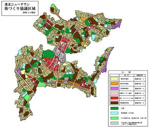 港北ニュータウン街づくり協議区域図の説明