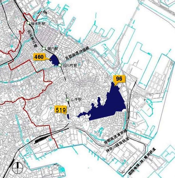 中区建築協定一覧の図