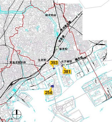 鶴見区建築協定区域図