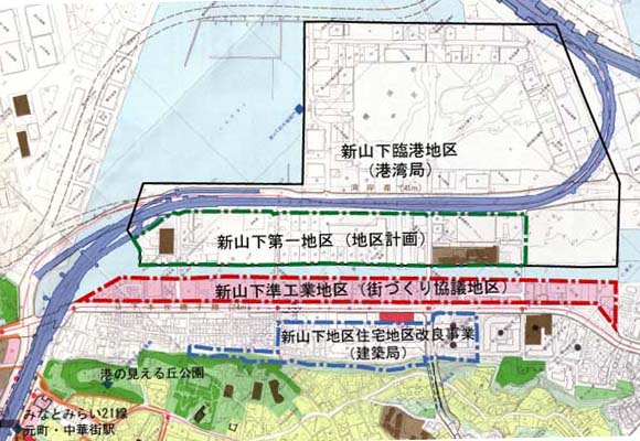 新山下地区区域図の画像