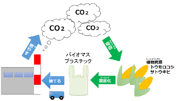 カーボンニュートラルのしくみの図