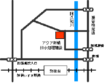 アクア新橋排水処理施設の設置場所です。