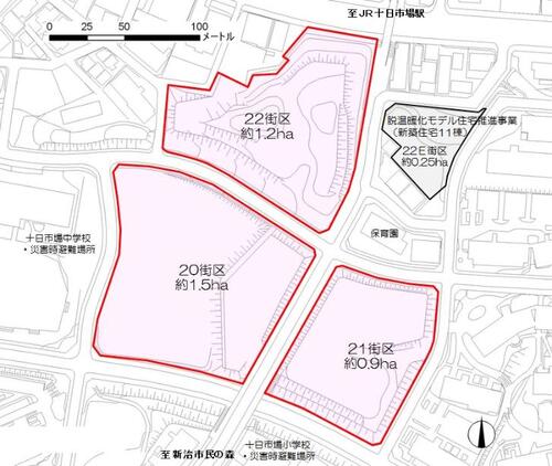 センター地区の地図