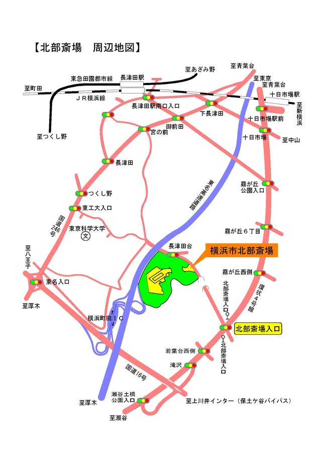 北部斎場案内図の画像