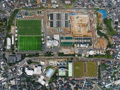 西谷浄水場の全体工事写真（令和７年７月）です。