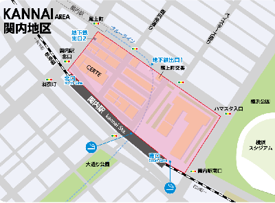 No smoking areas around Kannai Station