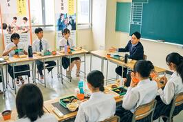 市立市場中学校の生徒と懇談会を行いました