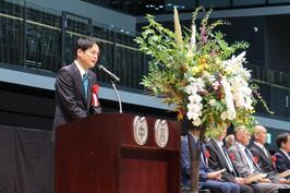 「横浜市立南高等学校創立70周年・南高等学校附属中学校創立10周年記念式典」でご