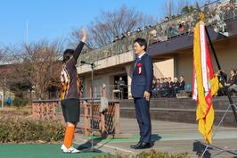 「第50回 横浜少年サッカー大会市長杯」の開会式でご挨拶をしました