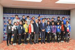 「日本カーリング選手権大会 横浜2025」の前日記者会見及びオープニングセレモニーでご挨拶をしました