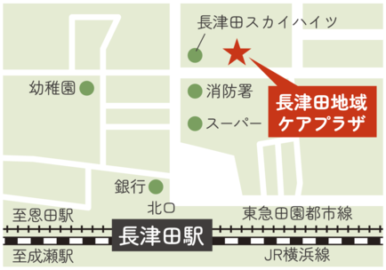 横浜市長津田地域ケアプラザ地図