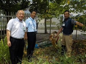 区長、副区長、げんくん、玄海田公園長の画像