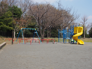 東本郷台公園のブランコと滑り台