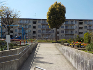 落合公園のスロープ