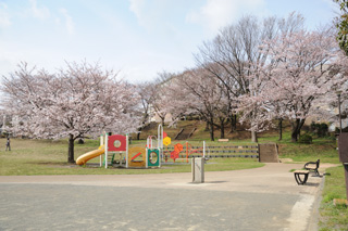 十日市場東公園の広場と滑り台