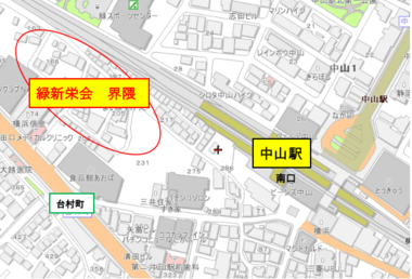 緑新栄会界隈地図