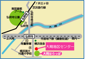 大岡地区センターの地図