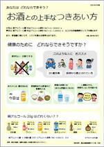 チラシ　お酒との上手なつきあい方（健康に配慮した飲酒等のしかた）