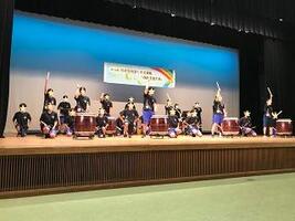 岡野中学校和太鼓部の演奏