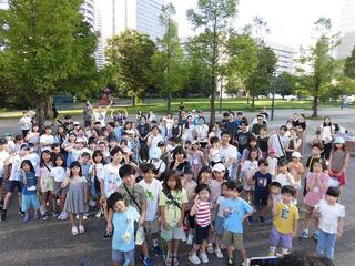 体操のあとの集合写真
