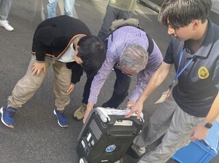 ガス式発電機の動作確認