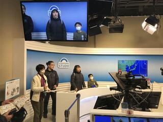 ＮＨＫ放送博物館でナレーター体験