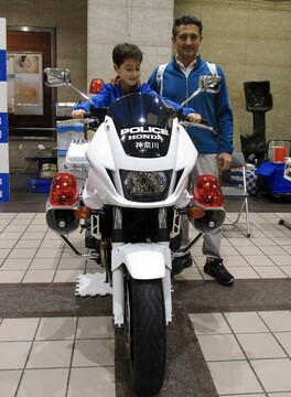 白バイの乗車体験も