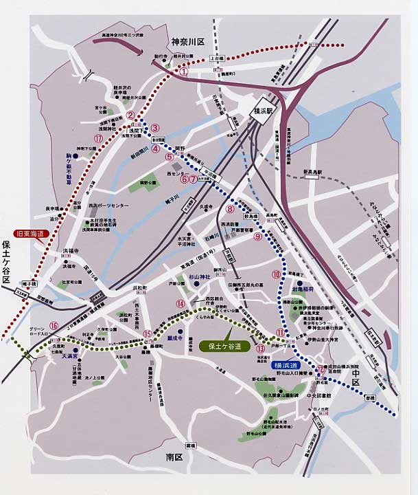 歴史街道の地図