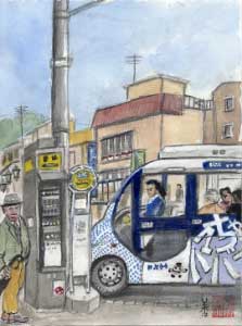 がんばれ「ハマちゃん」 西区おでかけサポートバスに乗った