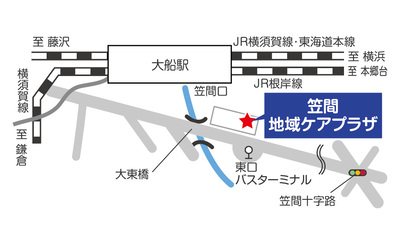 笠間地域ケアプラザ周辺地図