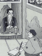 「頭巾かぶりのとうべえさん」の民話のイラスト