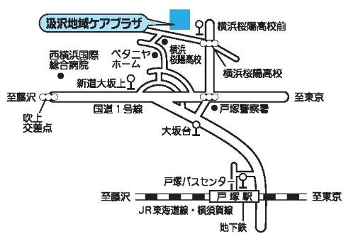 汲沢地域ケアプラザの周辺図