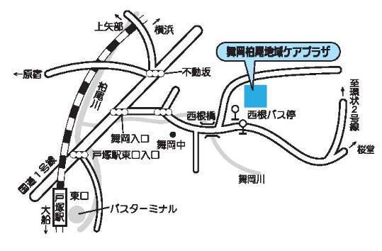 舞岡柏尾地域ケアプラザの周辺図