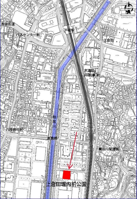 上倉田堀内前公園　案内図